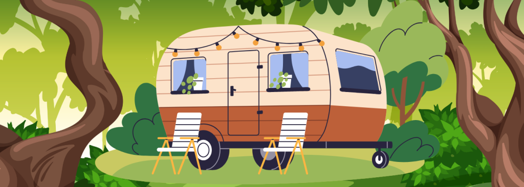 Getting ready to go camping at Holiday Camping Resort in New Era MI