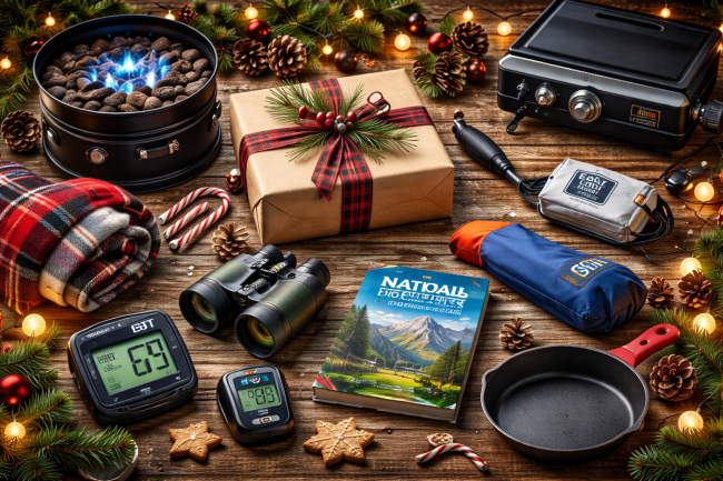 Best Holiday Gifts for RVers Holiday gift ideas for RV campers including camping gear and accessories